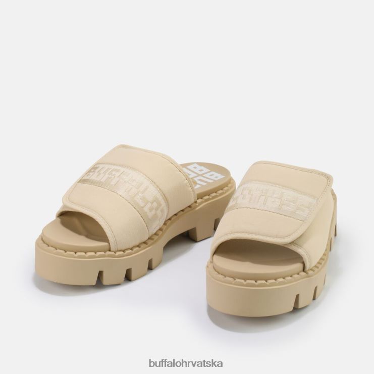 bež Buffalo raven tec-sld sandala veganska |slajdova TDD6T555